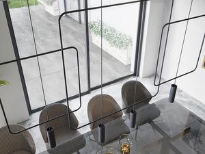 Miniaturka 5 - Lampa LED z czarnym korpusem, nowoczesny design, industrialny styl