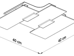 Miniaturka 5 - Techniczny szkic podwójnego plafonu sufitowego 40×42 cm
