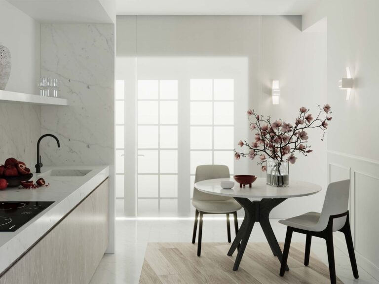 Mała kuchnia skandynawska