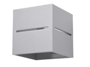 Miniaturka 5 - Kinkiet ścienny szary sześcienny prosty z szczelinami