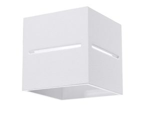 Miniaturka 9 - Kinkiet ścienny biały sześcienny prosty z szczelinami