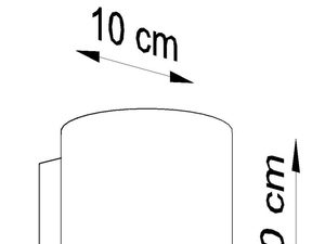 Miniaturka 6 - Rysunek montażowy kinkietu cylindrycznego – 10×12 cm