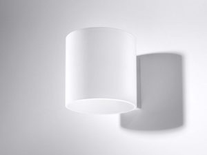 Miniaturka 1 - Biały kinkiet cylindryczny z rozproszonym światłem – styl loftowy