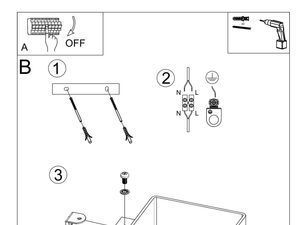 Miniaturka 7 - Rysunek montażowy kinkietu LED w kształcie sześcianu