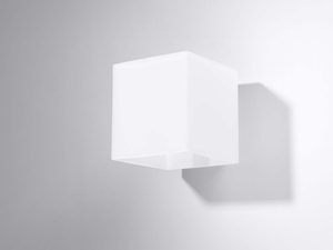 Miniaturka 1 - Minimalistyczny biały kinkiet LED w kształcie prostopadłościanu