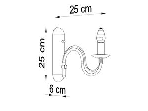 Miniaturka 12 - Eleganckie Wykończenie Metalowy Kinkiet MELUSINA