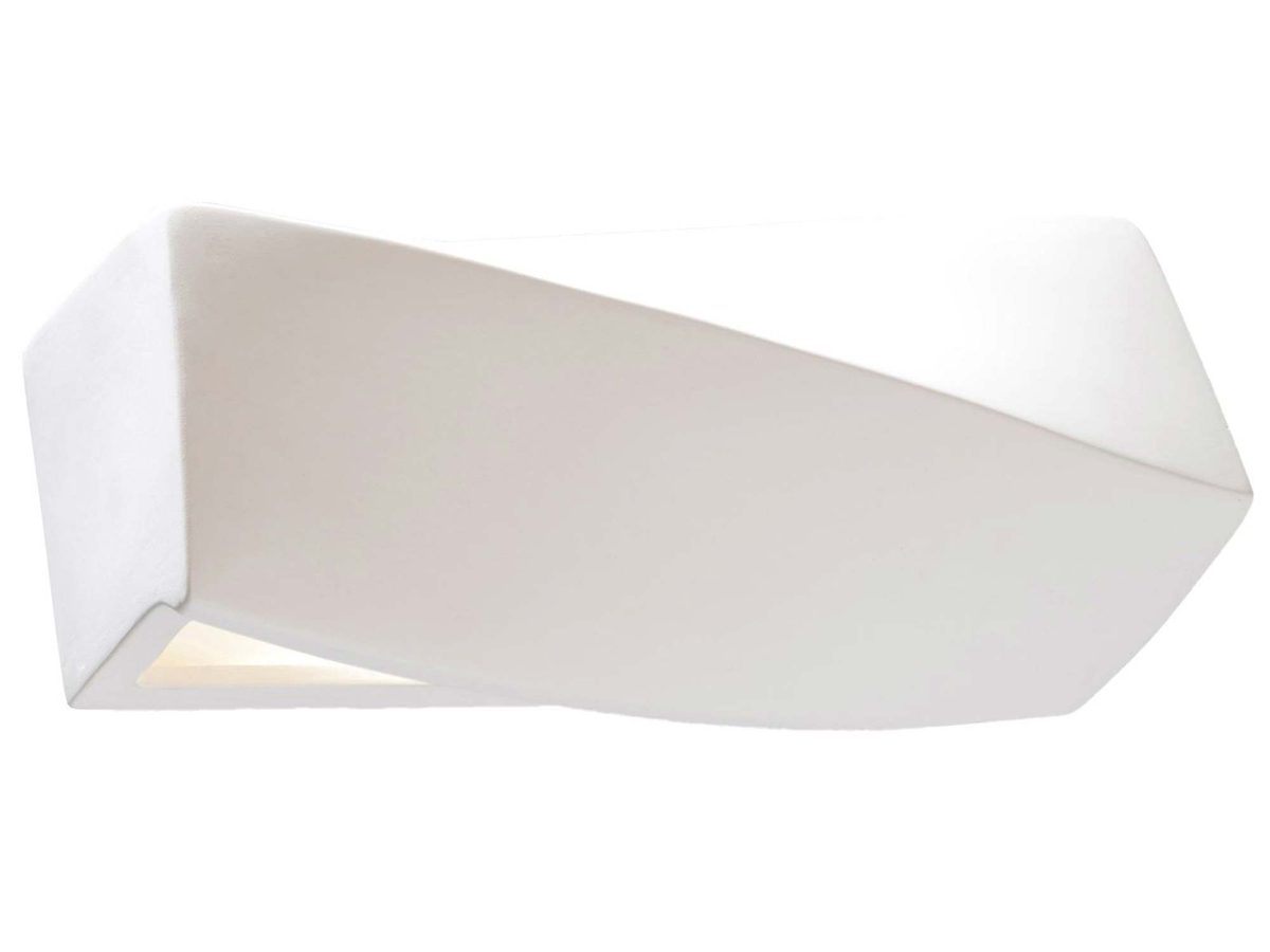 Stylowy Kinkiet Prostokątny Ceramika i Szkło SHINE MINI