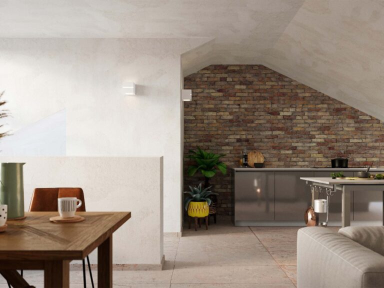 Kuchnia loftowa na poddaszu