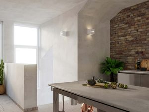 Miniaturka 5 - Poddasze z białym oświetleniem ściennym – industrialna aranżacja