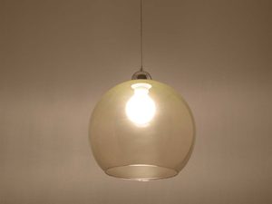 Miniaturka 6 - Lampa wisząca szklana kula różowa z oświetleniem