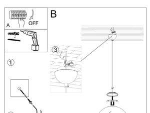 Miniaturka 13 - Instrukcja montażu lampy wiszącej kulistej dużej