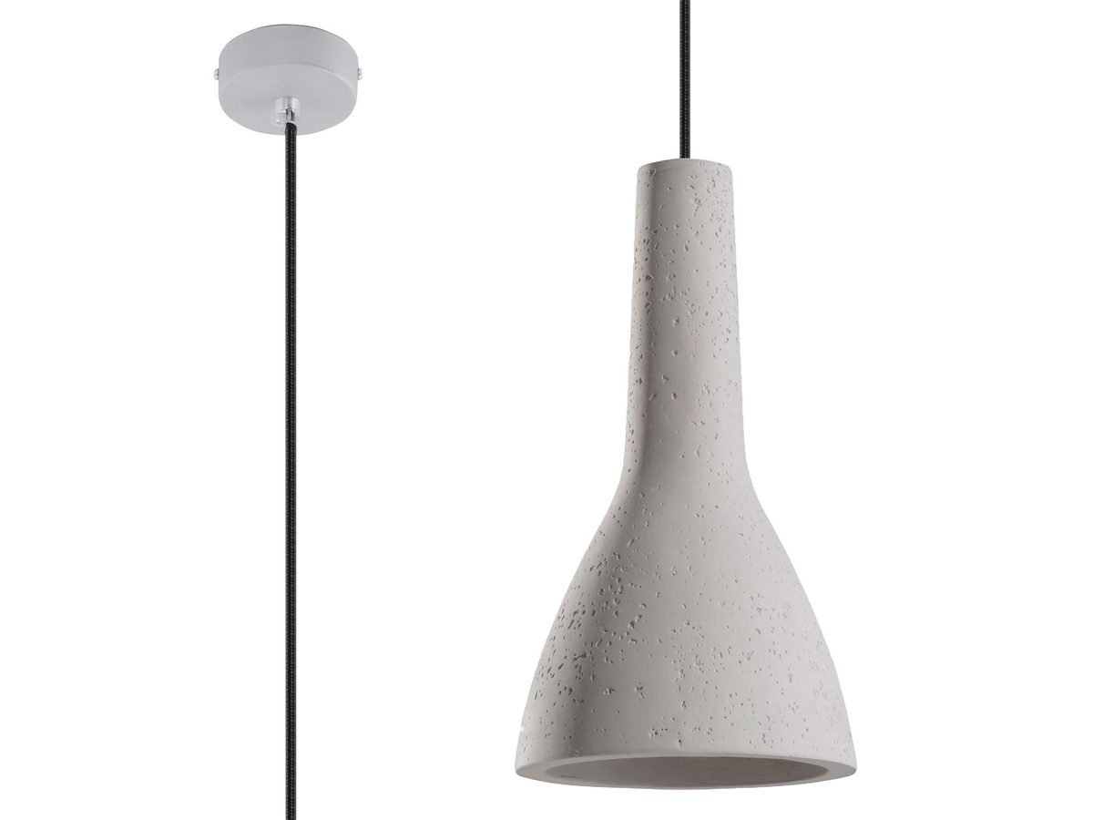 RADIAN Lampa Wisząca Szary Beton Design Minimalistyczny
