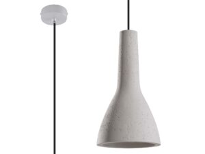 Miniaturka 8 - Lampa wisząca z jasnoszarego betonu w aranżacji jadalni