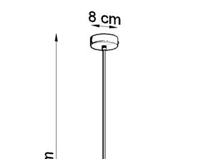 Miniaturka 6 - Wisząca lampa z długim przewodem i czarnym kloszem – 132 cm
