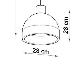 Miniaturka 6 - Schemat zawieszenia lampy o wysokości 128 cm – minimalistyczny styl
