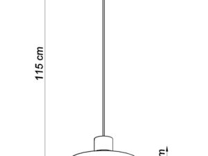 Miniaturka 6 - Lampa wisząca z kloszem betonowym i drewnianym elementem – 115 cm