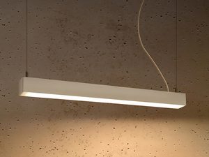 Miniaturka 3 - Biała lampa wisząca LED, minimalistyczna forma, nowoczesne wnętrza
