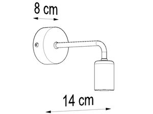 Miniaturka 6 - Awangardowy kinkiet z żarówką