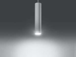 Miniaturka 3 - Lampa wisząca tuba biała z oświetleniem punktowym LED