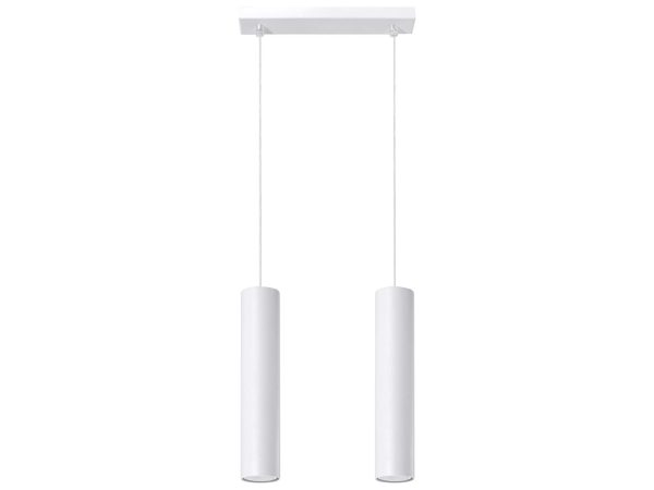 LUMEN 2 Lampa Wisząca Stal Biała Design Industrialny