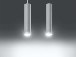 Miniaturka 3 - LUMEN 2 Lampa Wisząca Stal Biała Design Industrialny