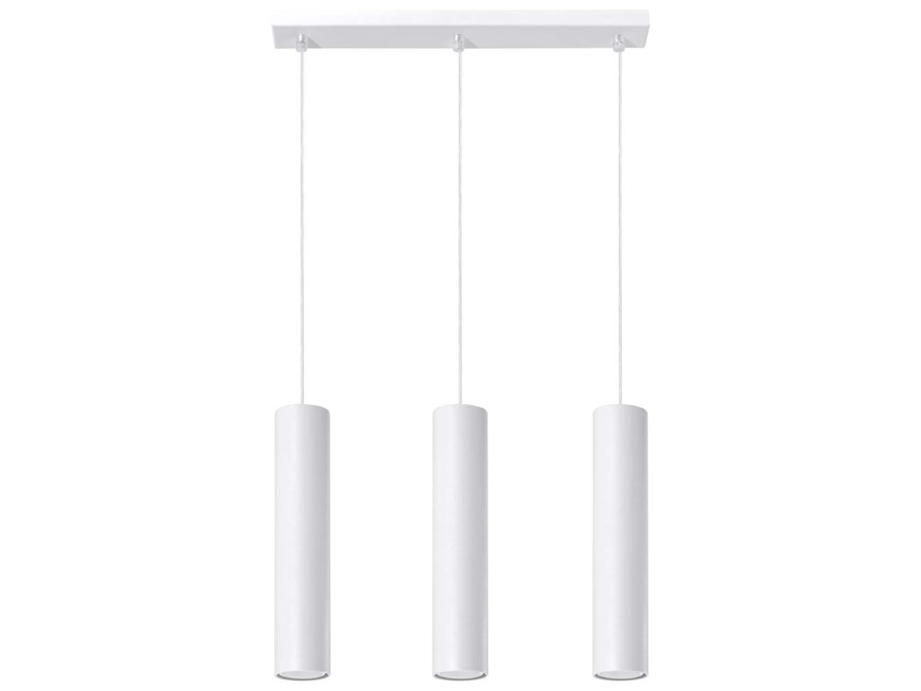Stalowa Lampa Wisząca LUMEN 3L Biały