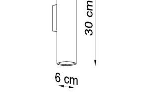 Miniaturka 13 - Kinkiet Stalowy Industrialny Biały 2 Żarówki LUMEN