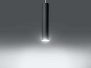 Miniaturka 6 - Lampa wisząca tuba czarna z oświetleniem punktowym LED