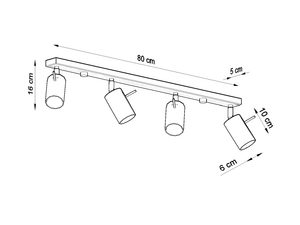 Miniaturka 25 - Plafon RING 4L z czterema światłami