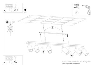 Miniaturka 25 - Instrukcja montażu listwy sufitowej sześciopunktowej