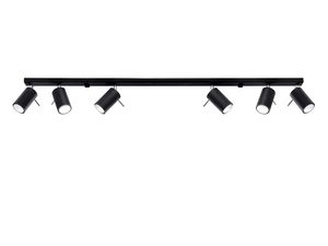 Miniaturka 4 - Listwa sufitowa czarna z sześcioma reflektorami regulowanymi