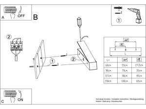 Miniaturka 17 - Schemat montażu lampy LED, techniczne szczegóły instalacji