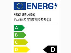 Miniaturka 18 - Certyfikat energetyczny LED, klasa D, wydajność energetyczna