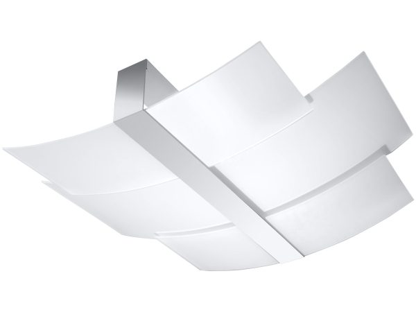 Minimalistyczna biała lampa LED z łagodnym światłem do salonu