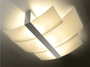 Miniaturka 2 - Designerska lampa LED z zakrzywionymi panelami w ciepłym świetle