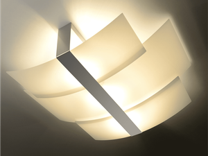 Miniaturka 2 - Designerska lampa LED z zakrzywionymi panelami w ciepłym świetle