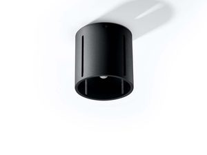 Miniaturka 5 - Czarny plafon cylindryczny montowany na suficie