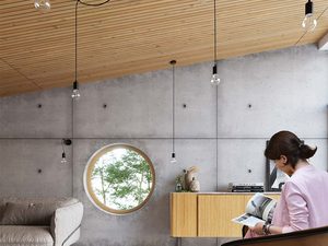 Miniaturka 5 - Lampa wisząca z przewodami na sufit drewniany – styl industrialny