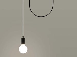 Miniaturka 2 - Lampa wisząca z jednym czarnym kablem – styl industrialny