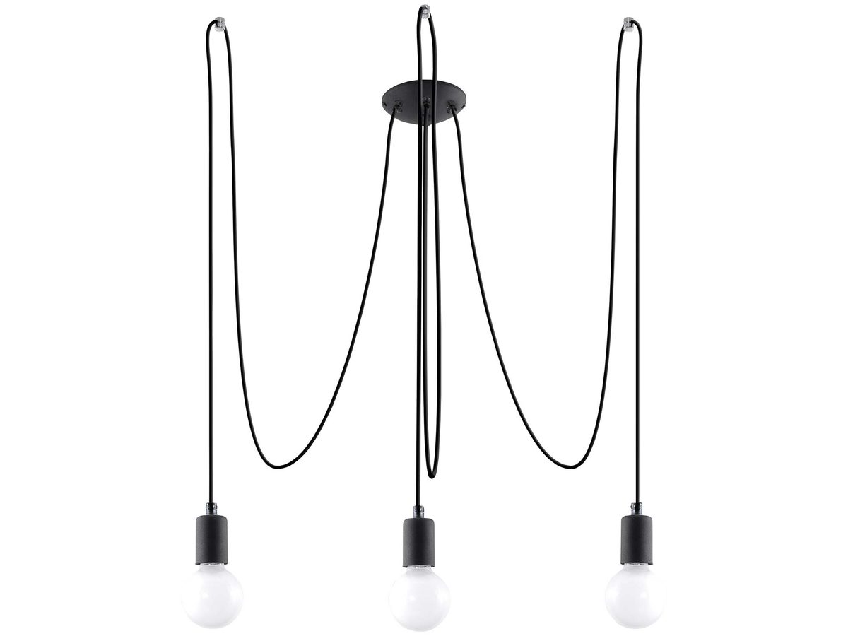 Nowoczesny Żyrandol NOLAN 3 Czarny