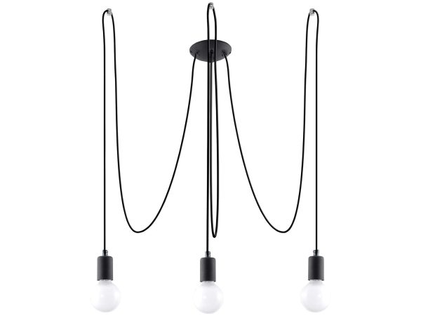 Lampa wisząca z jedną żarówką w czarnej oprawie – styl loftowy