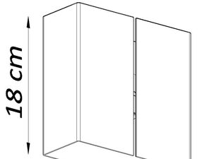 Miniaturka 6 - Wymiarowy szkic prostego kinkietu – 18 cm x 9 cm