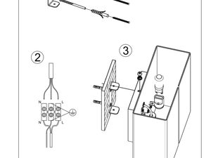 Miniaturka 7 - Schemat montażu prostokątnego kinkietu LED