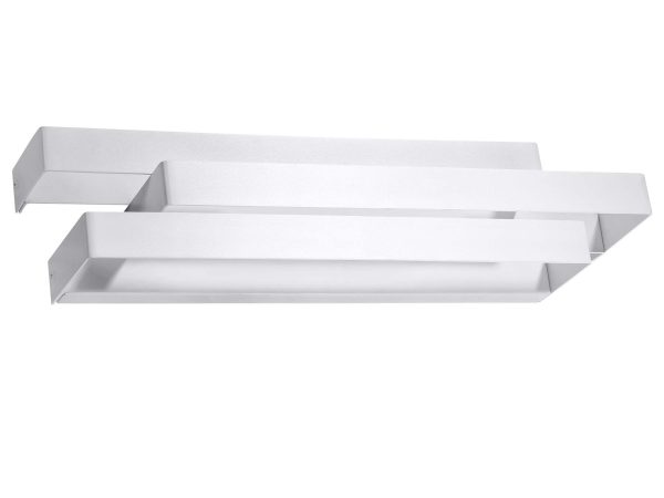 Poziomy kinkiet ścienny w białym kolorze – geometryczny design