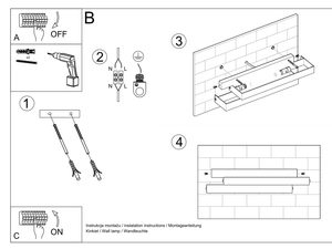 Miniaturka 7 - Instrukcja montażu kinkietu – widok techniczny