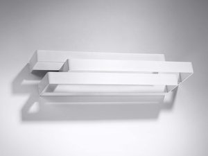 Miniaturka 1 - Designerski biały kinkiet z podwójnym światłem – efekt trójwymiarowy