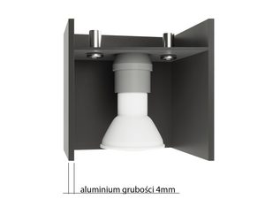 Miniaturka 20 - Wnętrze lampy LED z oprawką i grubą aluminiową konstrukcją