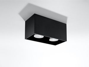 Miniaturka 7 - Czarna lampa LED natynkowa z dwoma reflektorami