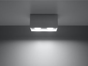 Miniaturka 14 - Czarna lampa natynkowa LED z dwoma źródłami światła