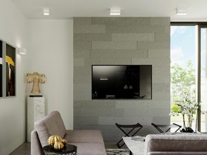 Miniaturka 3 - Oświetlenie LED sufitowe w industrialnym salonie z betonem